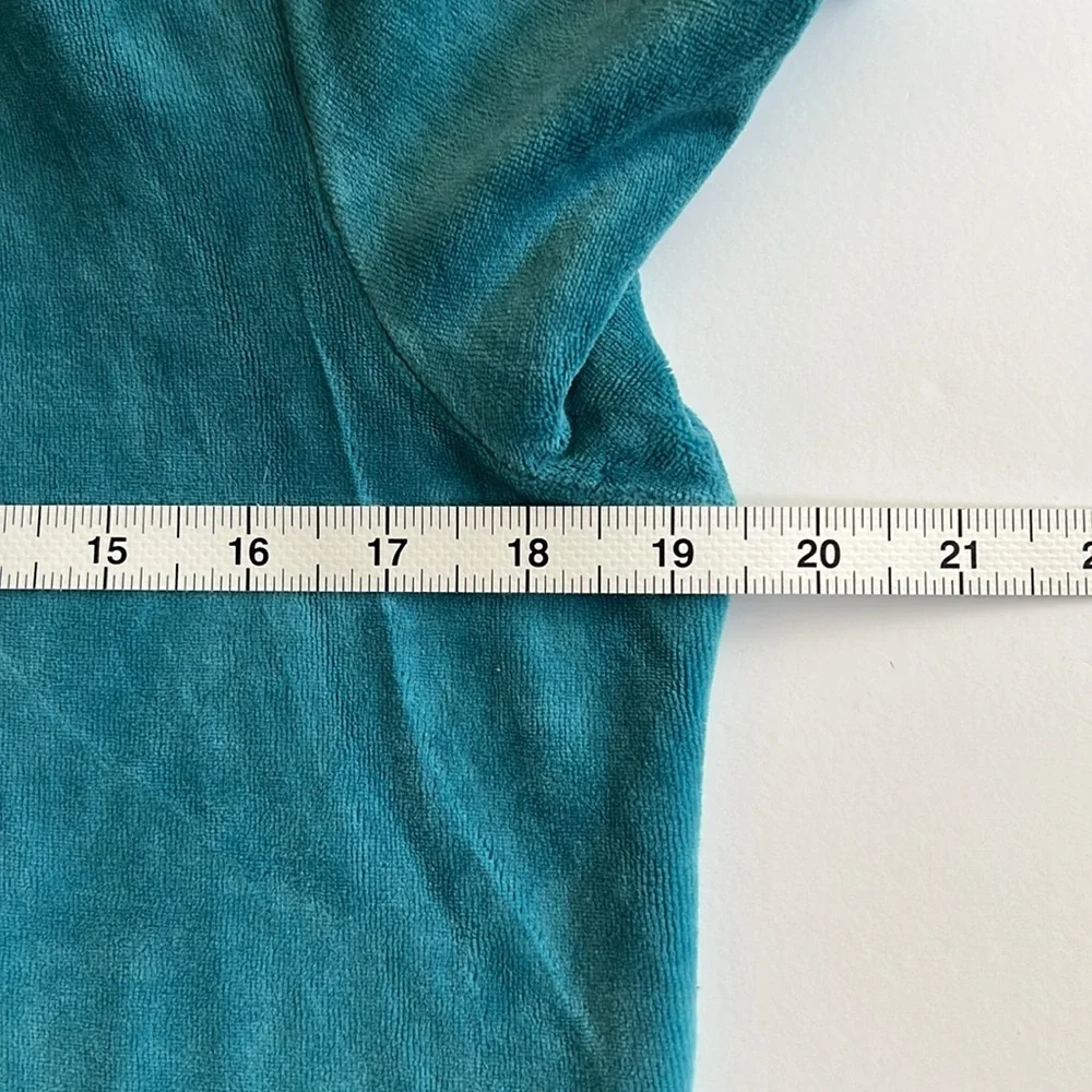 📌SOLD📌 GUC Vintage Y2K Juicy Couture Ombre Blue Velour Zip Up Hoodie  SZ-XL - Picture 13 of 16